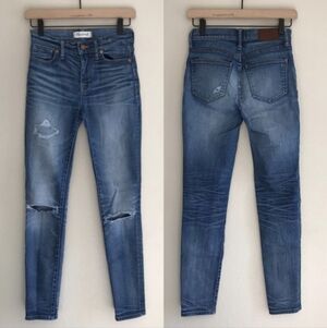 MADEWELL 9” High Riser Skinny Jean Distressed 24